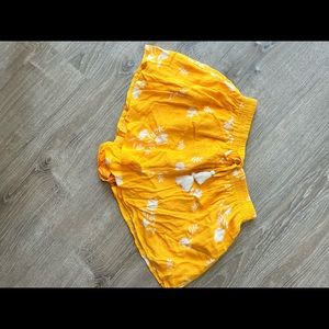 Adorable Yellow Flowy Shorts